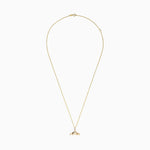 Diamond Whale's Tail Pendant in 14K Yellow Gold, 0.05 ctw view 2