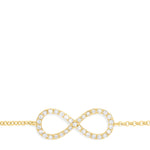 Diamond Infinity Bracelet in 14K Yellow Gold, 0.12 ctw view 2