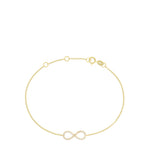 Diamond Infinity Bracelet in 14K Yellow Gold, 0.12 ctw