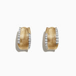 5/8" French Clip Diamond Earrings in 14K Yellow Gold, 0.39 ctw