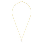 Diamond Cross Pendant in 14K Yellow Gold, 0.22 ctw view 2