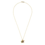 Sapphire & Diamond Turtle Pendant in 14K Gold, 0.99 ctw view 3