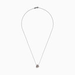 Pink Diamond Love Knot Pendant in 14K White Gold view 3