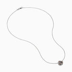 Pink Diamond Love Knot Pendant in 14K White Gold view 2