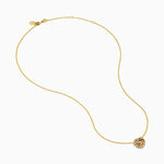 Diamond Love Knot Pendant in 14K Yellow Gold view 2
