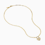 Diamond Heart Lock Pendant in 14K Yellow Gold view 2