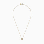 Diamond Disc Necklace in 14K Yellow Gold view 3