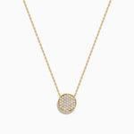 Diamond Disc Necklace in 14K Yellow Gold