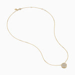 Diamond Disc Necklace in 14K Yellow Gold view 2