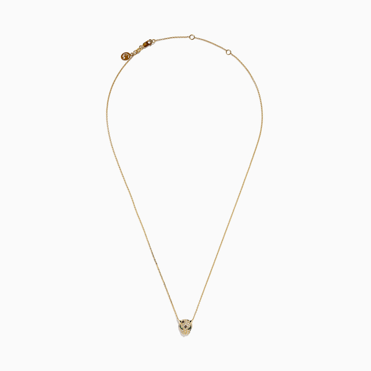 Diamond Panther Pendant in 14K Yellow Gold view 3