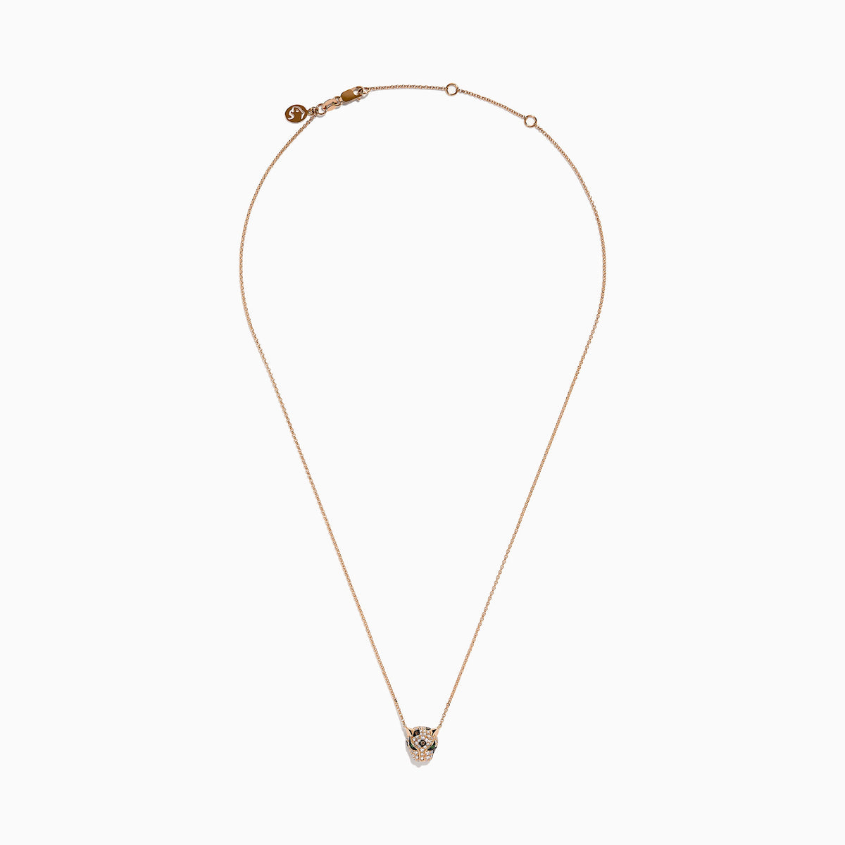 Diamond Panther Pendant in 14K Rose Gold view 3