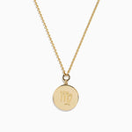 Diamond Virgo Necklace in 14K Yellow Gold view 2