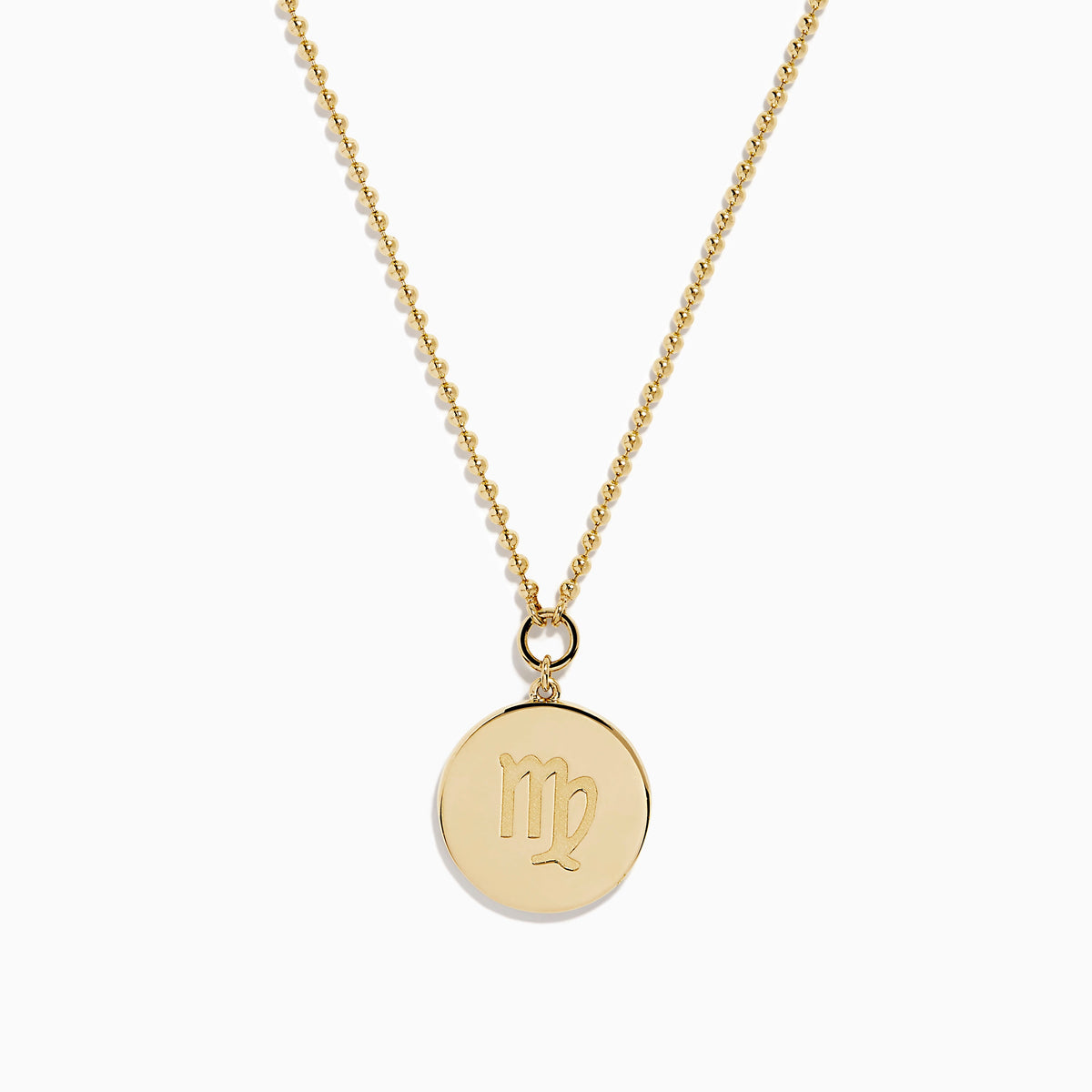 Diamond Virgo Necklace in 14K Yellow Gold view 2