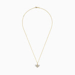 Diamond Bee Pendant in 14K Yellow Gold, 0.26 ctw view 2