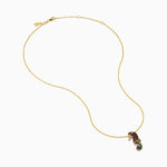 Multi Sapphire Seahorse Pendant in 14K Yellow Gold view 2