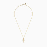 Diamond Polished Cross Pendant in 14K Yellow Gold view 3