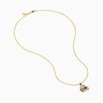 Tanzanite and Diamond Crab Pendant in 14K Yellow Gold view 2