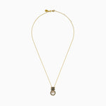Diamond and Enamel Panther Pendant in 14K Yellow Gold view 3