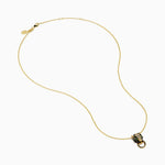 Diamond and Rhodium Panther Pendant in 14K Yellow Gold view 2