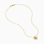 Diamond Starfish Pendant in 14K Yellow Gold view 2