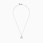 Diamond Pavé Star of David Pendant in 14K White Gold view 3