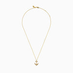 Diamond Accented Polished Anchor Pendant in 14K Yellow Gold view 3