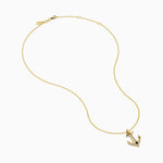 Diamond Accented Polished Anchor Pendant in 14K Yellow Gold view 2