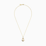 Diamond Pave Anchor Pendant in 14K Yellow Gold view 3