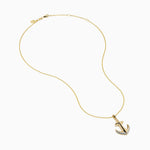 Diamond Pave Anchor Pendant in 14K Yellow Gold view 2