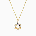 Diamond Pavé Star of David Pendant in 14K Yellow Gold