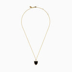 Black Agate and Diamond Halo Panther Pendant in 14K Yellow Gold view 3