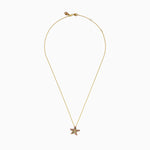 Multi Sapphire and Diamond Starfish Pendant in 14K Yellow Gold view 3