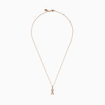 Diamond Pave Ribbon Pendant in 14K Rose Gold view 3