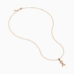 Diamond Pave Ribbon Pendant in 14K Rose Gold view 2