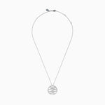 Diamond Pave Wave Pendant in 14K White Gold view 3