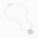 Diamond Pave Wave Pendant in 14K White Gold view 2