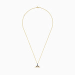 Blue Diamond Whale's Tail Pendant in 14K Yellow Gold, 0.05 ctw view 2