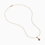 Pear Halo Brown and White Diamond Pendant in 14K Rose Gold view 2