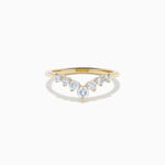 Diamond Curved Stacking Band in 14K Yellow Gold