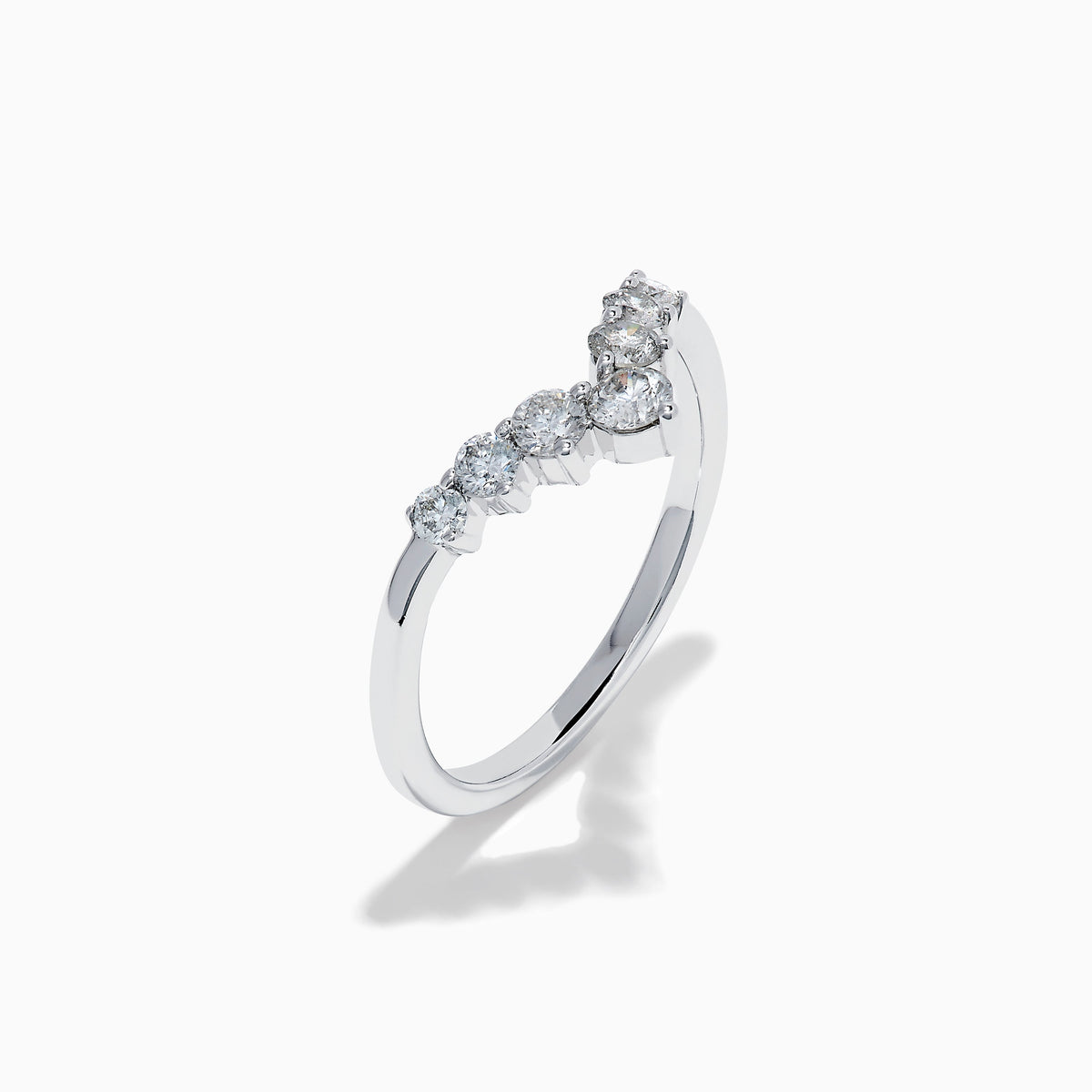 Diamond Stacking Band in 14K White Gold view 4