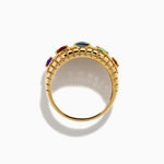 Mix Stone Ring in 14K Yellow Gold view 3