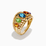 Mix Stone Ring in 14K Yellow Gold view 4