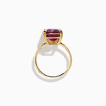 Ametrine and Diamond Emerald-Cut Cocktail Ring in 14K Yellow Gold view 3