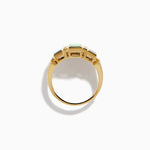Malachite, Onyx and Diamond Art Deco Geometric Ring in 14K Yellow Gold view 3
