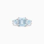Aquamarine and Diamond Ring in 14K White Gold, 3.30 ctw