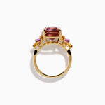 Ametrine, Citrine and Amethyst Cocktail Ring in 14K Yellow Gold view 3