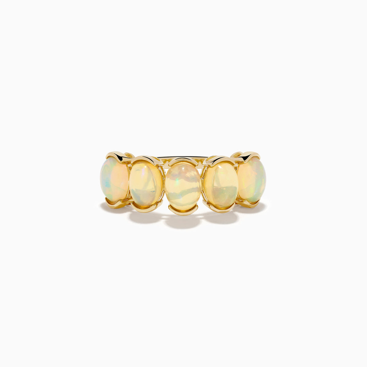 Opal Oval Five-Stone Band in 14K Yellow Gold