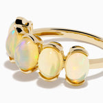 Opal Oval Five-Stone Band in 14K Yellow Gold view 2