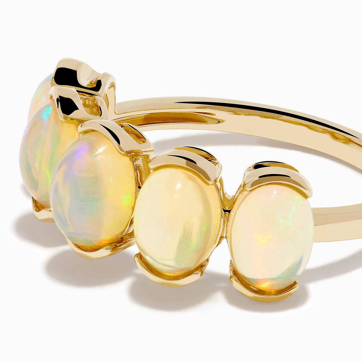 Opal Oval Five-Stone Band in 14K Yellow Gold view 2