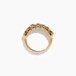 Multi Gemstone Bezel-Set Band in 14K Yellow Gold view 3